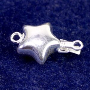 Snap clasp star 925 silver 21mm 1x