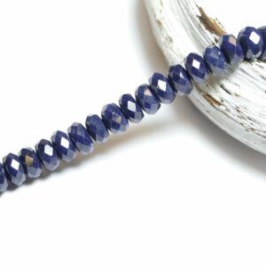 Sapphire A – grade rondelle faceted 5 x 8 mm, 1 strand