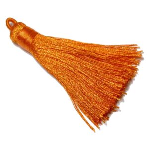 Pompon en nylon 60×8-10mm couleur au choix – Orange