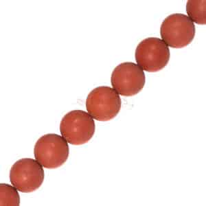 Red Stone Jasper matt round 2 – 12 mm, 1 strand