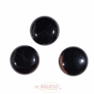 Achat Oval Cabochon schwarz ca. 30mm, 1 Stück