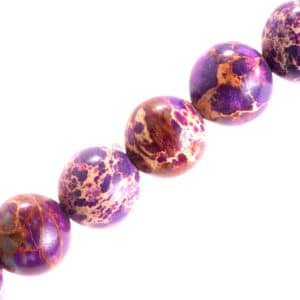 Impression jasper plain round purple 4 – 10 mm, 1 strand