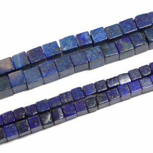 Lapis lazuli cubes 4 – 6 mm, 1 strand