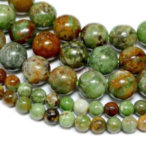 Boule d’opale vert brillant 4-12 mm, 1 fil