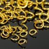 Jump rings eyelets open metal Ø 4 - 10 mm 20 pieces - gold, 10 mm - 1 mm