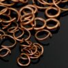 Jump rings eyelets open metal Ø 4 - 10 mm 20 pieces - copper, 5 mm - 0.7 mm