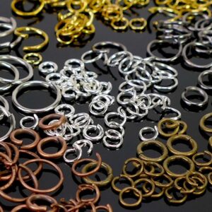Jump rings eyelets open metal Ø 4 – 10 mm 20 pieces