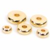 Washer spacer smooth stainless steel * gold * 4-8 mm 10 pieces - 4x1.5 mm