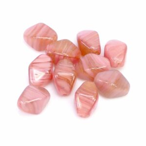 Double cone glass beads pink 13×8 mm 10 pieces