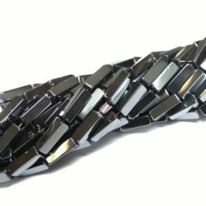 Hematite cuboid, color selection 4 x 13 mm, 1 strand