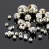 Hollow metal beads, silver 2-6 mm 50 pieces - 2mm