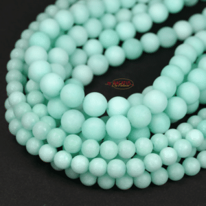 Jade matt round mint 4 – 12 mm, 1 strand