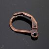 Clip-on ear hooks, metal, color selection 4 pieces - copper