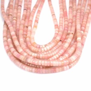 Opal wheels pink 2 x 4 mm, 1 strand
