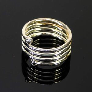 Ring blank with spiral silver-plated metal 21 mm