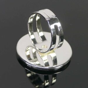 Ring blank with setting silver metal 23 mm