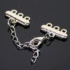 Carabiner + distributor 3 rows + extension bracelet clasp - grey