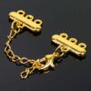 Carabiner + distributor 3 rows + extension bracelet clasp - gold