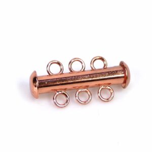 Push-in clasp sliding clasp copper 3 rows
