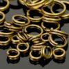 Split rings metal color selection Ø 4 - 8 mm 20 pieces - Brass, 4mm