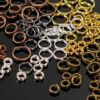 Split rings metal color selection Ø 4 - 8 mm 20 pieces - anthracite, 4mm
