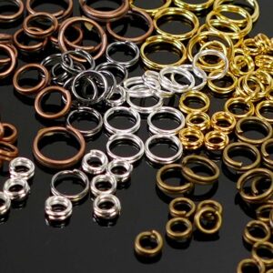 Split rings metal color selection Ø 4 – 8 mm 20 pieces