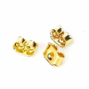 Earring plug stopper metal gold Ø 5×3 mm 20 pieces