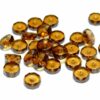 Bohemian glass beads faceted rondelle 8-14 mm color selection, 10 pieces - 10mm, brown