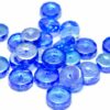 Bohemian glass beads faceted rondelle 8-14 mm color selection, 10 pieces - 12mm, blue