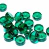 Bohemian glass beads faceted rondelle 8-14 mm color selection, 10 pieces - 12mm, green