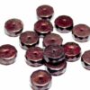 Bohemian glass beads faceted rondelle 8-14 mm color selection, 10 pieces - 14mm, red