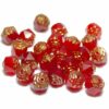 Perles en verre de Bohême baroque 8 mm couleur au choix, 10 pièces - rouge