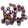 Perles en verre de Bohême baroque 8 mm couleur au choix, 10 pièces - violet