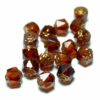 Perles en verre de Bohême baroque 8 mm couleur au choix, 10 pièces - marron