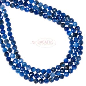 Kyanite ball faceted blue approx. 4mm, 1 strand