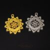 Metal pendant flower of life 34x30mm color selection - gold