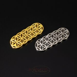 Metal pendant connector Flower of Life 35x12mm color selection