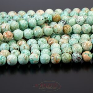Turquoise plain round gloss approx. 10mm, 1 strand