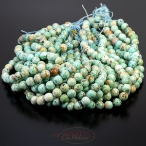 Turquoise plain round gloss approx. 10mm, 1 strand