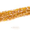 Perles de verre goutte à facettes 7x5 mm choix de couleur, 1 fil - marron