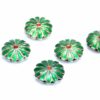 Metal bead BACATUS flower 17 x 6.5 mm color selection - green