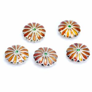 Metal bead BACATUS flower 17 x 6.5 mm color selection