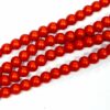 Glass beads ball matt 4 - 8 mm color selection, 1 strand - red, 4mm