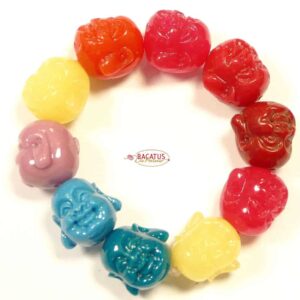 Perles en plastique Buddha Mala 10×10,5 mm colorées, 10 pièces