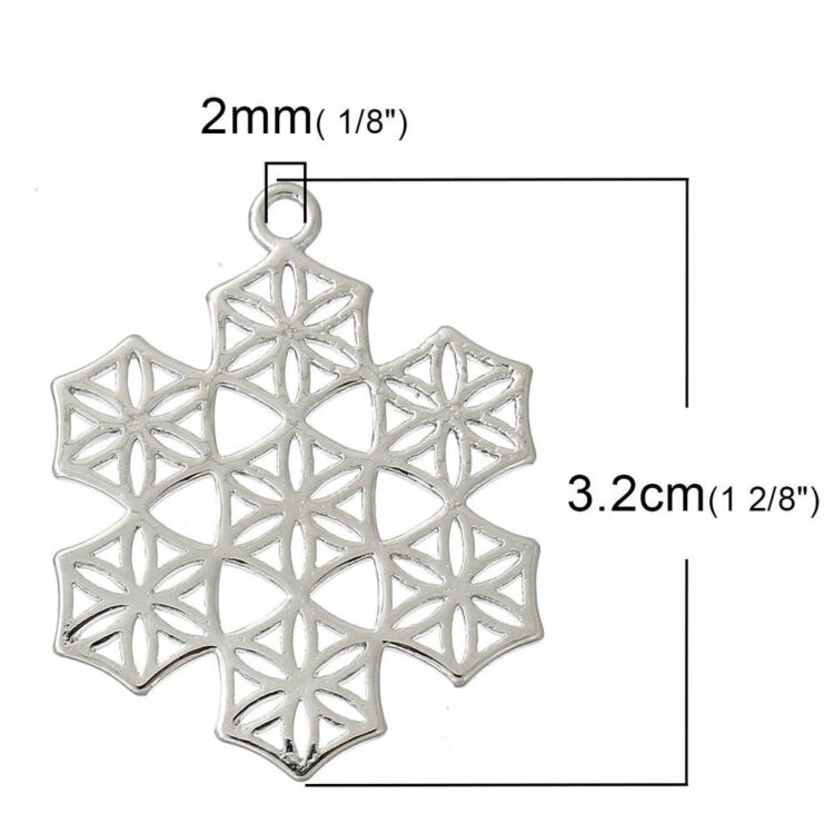 Metal pendant life flower snowflake