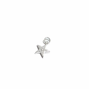 Pendant starfish 925 silver and crystal glass 14 x 10 mm