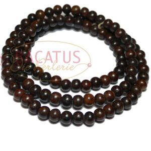 Rosewood beads plain round mala 6, 8 or 10 mm, 1 strand