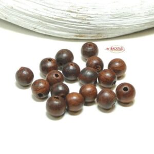 Rosenholz Perle Mala 6 – 10 mm, 10 Stück