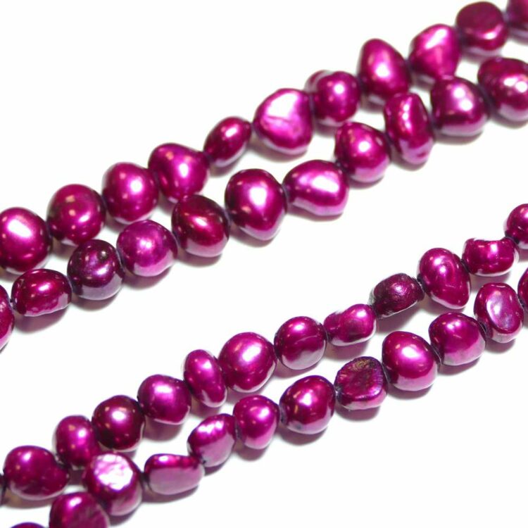 Pépites de perles d'eau douce violettes