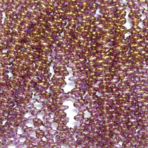 SuperDuo Beads Twin 2,5×5 mm Crystal Violet Luster (10), 1 Strang